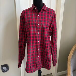 J. Crew Red and Black Plaid Button Down Shirt